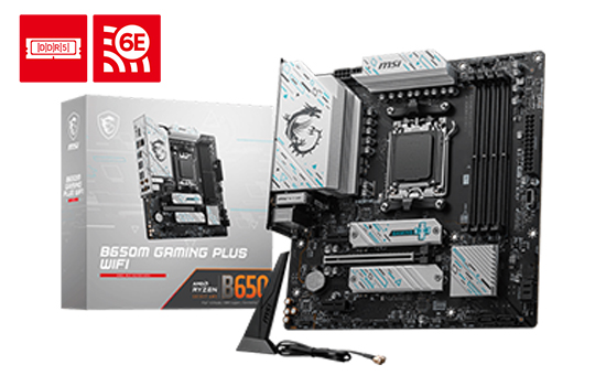 Placa Mãe B650M MSI Gaming Plus WIFI, AMD AM5, MATX, DDR5, NVME